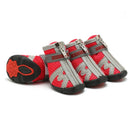 HCPET A1703 Pet Non-Slip Wear-Resistant Shoes Puppy Feet Cover, Size: Number 5(Breathable Red)