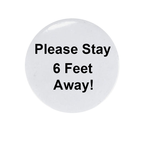 50 PCS 58mm Safety Distance Reminder Brooch