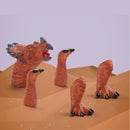 Children Dinosaur Toy Soft Rubber Finger Doll Cartoon Dinosaur Model Parent-Child Toy, Style: Orange Triceratops