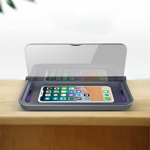M3 Multifunctional Mobile Phone Disinfection Box UVC Ultraviolet Germicidal Mask Smart Toothbrush Sterilizer, Colour: Black Wireless Charger