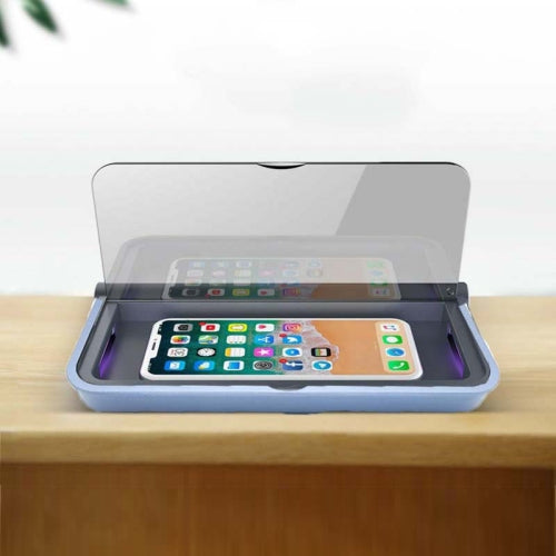 M3 Multifunctional Mobile Phone Disinfection Box UVC Ultraviolet Germicidal Mask Smart Toothbrush Sterilizer, Colour: Blue Wireless Charger