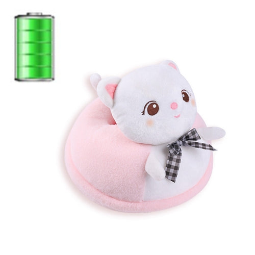 YJ-Z9 Foot Warmer Massage Heating Sleeping Pad Cover Winter Office Warm Foot Cover Insole, CN Plug, Colour: Cute Cat Charging