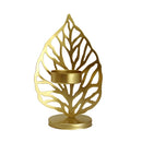 2 PCS Wrought Iron Candle Holder Living Room Desktop Decoration Ornaments(A Gold)