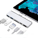 T0409 Multifunctional USB 3.0 HUB Docking Station Network Cable Interface Converter For Microsoft Surface Pro 7
