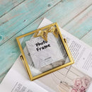 2 PCS Metal Glass Photo Frame Plant Specimen Holder, Size: 4 Inch(Butterfly)