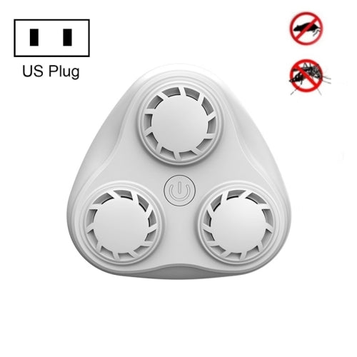 BG310 3-Horn Ultrasonic Automatic Frequency Conversion Mouse Repeller/Insect Repellent/Mosquito Repellent, Product specifications: US Plug 110V(White)