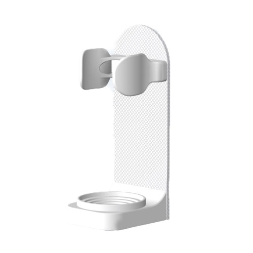 7 PCS Spiral Shading Electric Toothbrush Storage Rack Wall-Mounted Non-Slip Adjustable Electric Toothbrush Holder, Colour: White