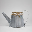 2 PCS Pastoral Simulation Flower Ornaments Wrought Iron Flower Pots Dining Table Potted Ornaments, Colour: Grey