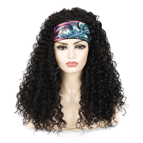 Hairband Wig Headgear Volume Chemical Fiber Wig Headgear, Color Classification: Flower Hair Band 1B