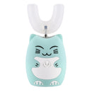 JY968 Children Automatic Intelligent Ultrasonic Voice Broadcast Mouth U-Shaped Electric Toothbrush, Product specifications: Cat 2-6 years old(Blue)