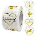 2 PCS Transparent Hot Stamping Heart-shaped Sticker Thank You Gift Decoration Sticker(3.8cm / 1.5inch)