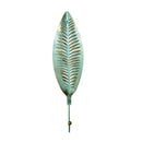 2 PCS Peacock Feather Metal Hook Kitchen Bathroom Coat And Hat Entrance Key Hook, Colour: Green A