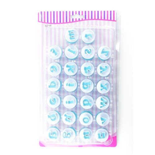 2 Sets Small Uppercase And Lowercase Alphanumeric Biscuit Press Mold Spring Press Mold, Specification: Lowercase Letters