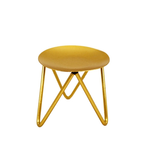 3 PCS Hollow Household Candle Cups Iron Candle Holders Luxury Creative Home Decorations, Colour: B Gold