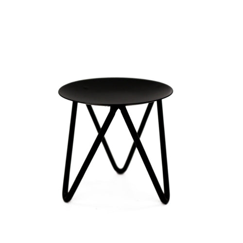 3 PCS Hollow Household Candle Cups Iron Candle Holders Luxury Creative Home Decorations, Colour: B Black