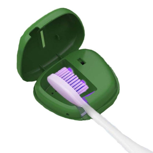 SY-2021 Smart UVC Portable Toothbrush Disinfection Box Sterilization Toothbrush Holder(Dark green)