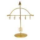 2 PCS Metal Hook Jewelry Stand Desktop Jewelry Glasses Ring Storage Display Stand(A Gold)