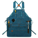 Canvas Apron Barber Roasting Cafe Gardening Woodworking Men And Women Canvas Work Clothes, Specification: For Children 57cm(Blue)