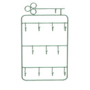 2 PCS Simple And Modern Wrought Iron Geometric Jewelry Stand Earrings Necklaces Display Stand, Colour: B Green