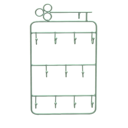 2 PCS Simple And Modern Wrought Iron Geometric Jewelry Stand Earrings Necklaces Display Stand, Colour: B Green