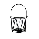 2 PCS Candle Holder Wind Lamp Iron Wine Cabinet Decoration, Colour: B Black