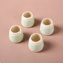 2 Set 4 in 1 Silent Wear-Resistant Chair Foot Protection Cover Furniture Table And Chair Floor Mats Round (Light Green)