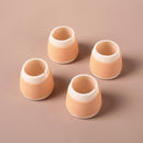 2 Set 4 in 1 Silent Wear-Resistant Chair Foot Protection Cover Furniture Table And Chair Floor Mats Round (Orange)