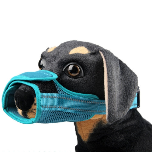 DOTON Dog Breathable Mouth Cover Anti-Barking Anti-Bite & Anti-Eating Pet Mask, Specification: M(Turquoise)