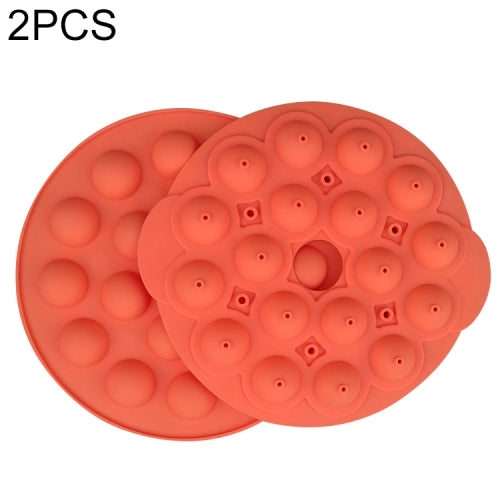 2 PCS Small 18 Grid Silicone Starry Sky Lollipop DIY Cake Mold Baking Tools Kitchen Supplies Color Random Delivery