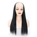 Wig Half Headgear Long Straight Hair U-Shaped Wig Headgear, Colour: 1.US-1B