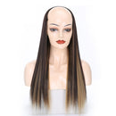 Wig Half Headgear Long Straight Hair U-Shaped Wig Headgear, Colour: 6.US-4H27#