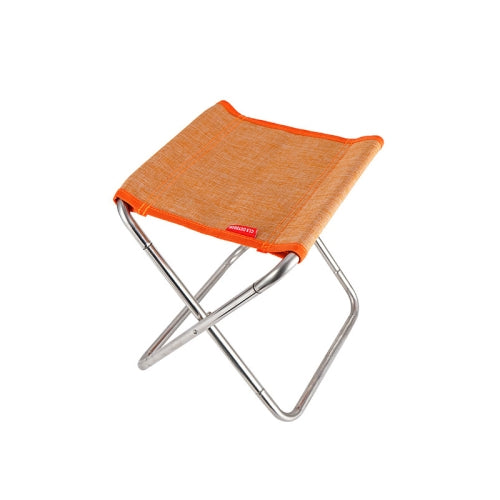 CLS Stainless Steel Spring Folding Chair Outdoor Fishing Chair, Colour: Orange