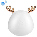 A17 Cartoon Antlers Wireless Bluetooth Speaker Mini Subwoofer Speaker(Pearl White)