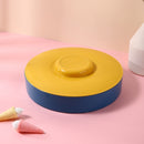 Plastic Fruit Tray With Lid Living Room Household Dried Fruit Box, Specification: One Layer (Yellow&Blue )