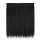 8261Z-1 Long Straight Hair Detachable Hat Wig Autumn And Winter Lamb Hat Wig(Black)