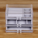 Acrylic Three-Layer Drawer Jewelry Box Jewelry Storage Display Packaging Box(Grey)