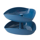 Snacks Dried Fruit Plate Multilayer Superimposed Fruit Plate Candy Plate, Specification: Double Layer 2(Royal Blue)