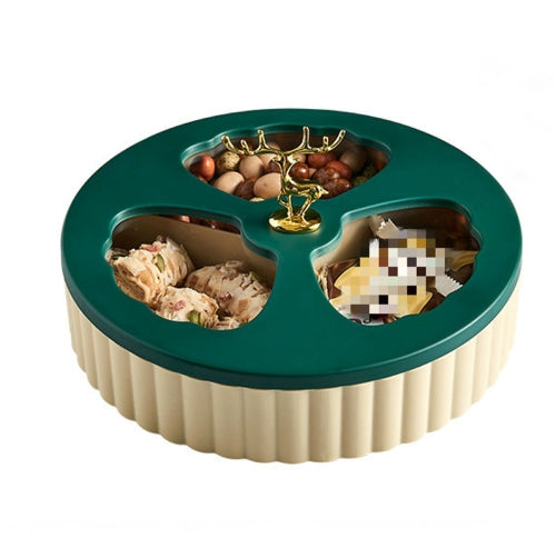 Home Living Room Candy Tray Creative Light Luxury Divided Grid Dried Fruit Tray,Style: 1 Layer (Beige)