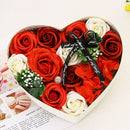 X05123 Soap Flower Heart-Shaped Gift Box Valentine Day/Birthday/Holiday Gift(Red)