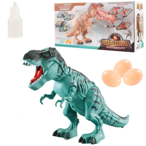 Electric Spray Egg Laying Dinosaur Toy Can Project Dinosaur Model(Blue)