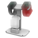 XMJ-003 Multifunctional Metal Desktop Stand Wireless Charging Stand for iWatch / iPods(Noble Silver)