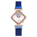 2 PCS Ladies Diamond Dial Quartz Watch, Colour: Blue