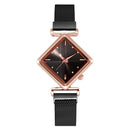 2 PCS Ladies Diamond Dial Quartz Watch, Colour: Black
