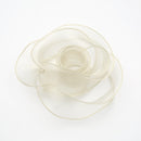 2 PCS Fishtail Yarn Ribbon Flower Packaging Material Snow Yarn Ribbon(Shell Beige)