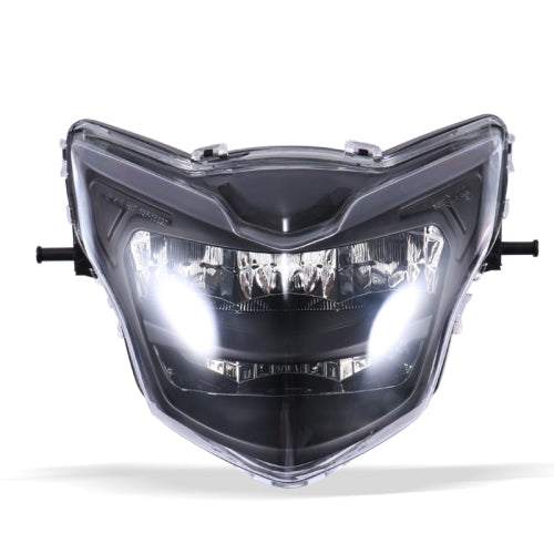 Motorcycle LED Retro Headlights LED Far Near Beam Lights For Yamaha LC135 V2-V6(Transparent Glass)