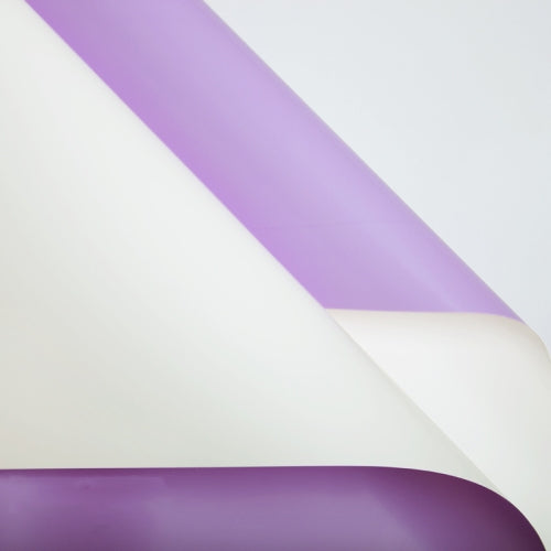 2 Bags Two-Color Waterproof Flower Wrapping Paper, Colour: Light Purple+Milky White