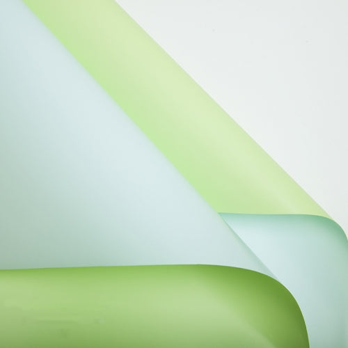 2 Bags Two-Color Waterproof Flower Wrapping Paper, Colour: Bean Green+Light Blue