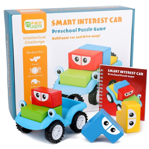 MUQIYI Puzzle Creative Children Toy Gifts Interactive Children Early Education Puzzle Building Blocks, Colour: Smart Car