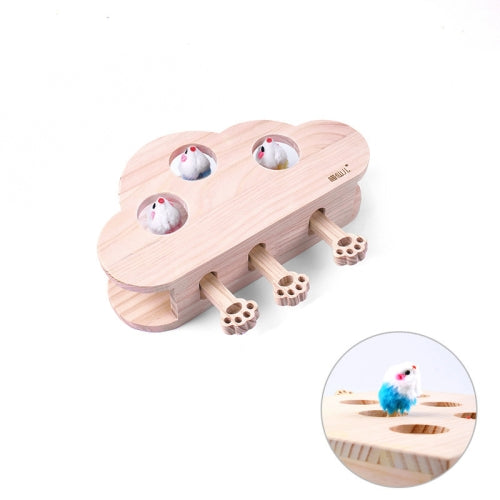 Hamster And Cat Toys Solid Wood Cat Supplies, Colour: Cloud Hairy Mouse