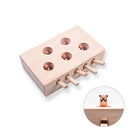Hamster And Cat Toys Solid Wood Cat Supplies, Colour: Five-hole Doll